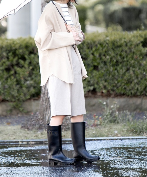 menue（メヌエ）の「ロングレインブーツ（レインシューズ・レディース・ブラック・LL/S/M/L）」の4枚目の写真
