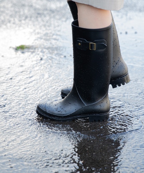 menue（メヌエ）の「ロングレインブーツ（レインシューズ・レディース・ブラック・LL/S/M/L）」の5枚目の写真