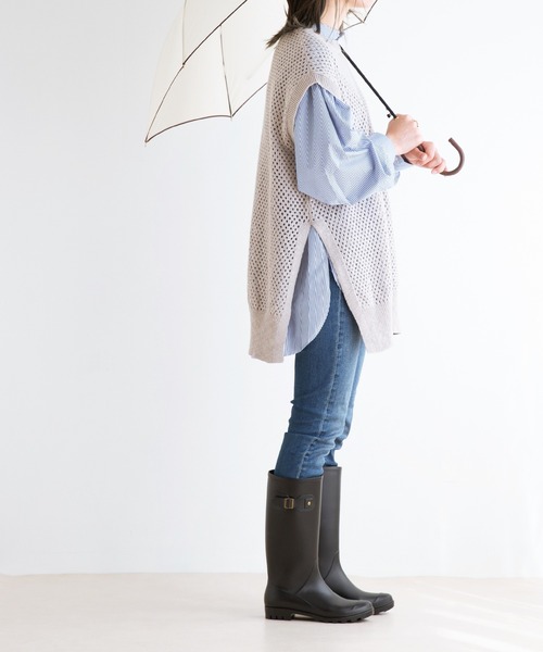menue（メヌエ）の「ロングレインブーツ（レインシューズ・レディース・ブラック・LL/S/M/L）」の9枚目の写真