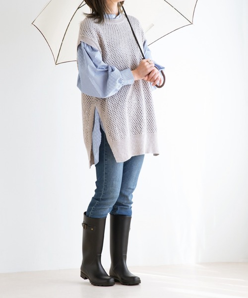 menue（メヌエ）の「ロングレインブーツ（レインシューズ・レディース・ブラック・LL/S/M/L）」の10枚目の写真