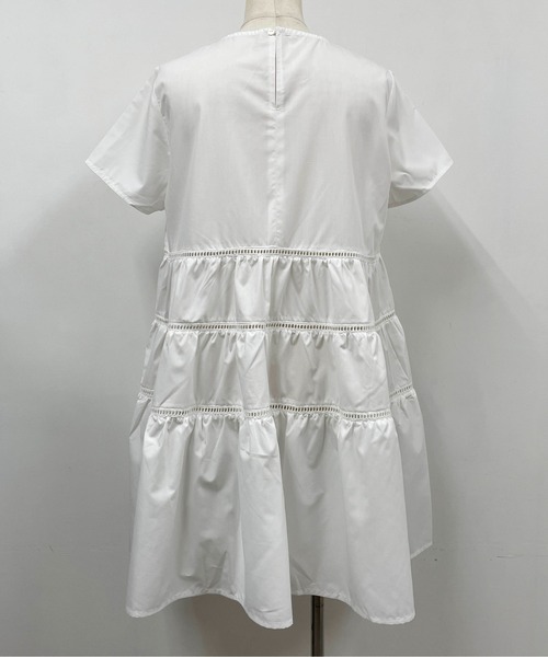 PICCIN（ピッチン）の「ラダーレースティアードチュニック（シャツ/ブラウス・レディース・ブラック/オフホワイト・M）」の18枚目の写真