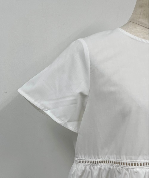 PICCIN（ピッチン）の「ラダーレースティアードチュニック（シャツ/ブラウス・レディース・ブラック/オフホワイト・M）」の11枚目の写真