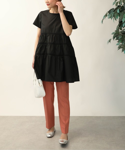 PICCIN（ピッチン）の「ラダーレースティアードチュニック（シャツ/ブラウス・レディース・ブラック/オフホワイト・M）」の17枚目の写真