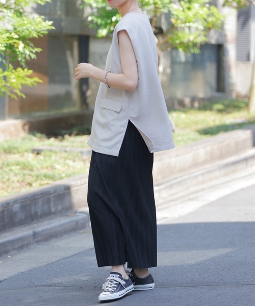 CIAOPANIC TYPY（チャオパニックティピー）の「テックリネンVネック