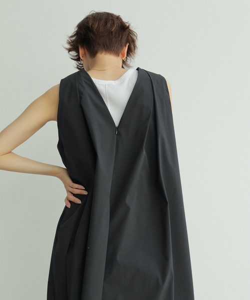 ETRE TOKYO(エトレトウキョウ)の「タックテントオールインワン(ワンピース・レディース・ブラック/カーキ・S/M)」の17枚目の写真