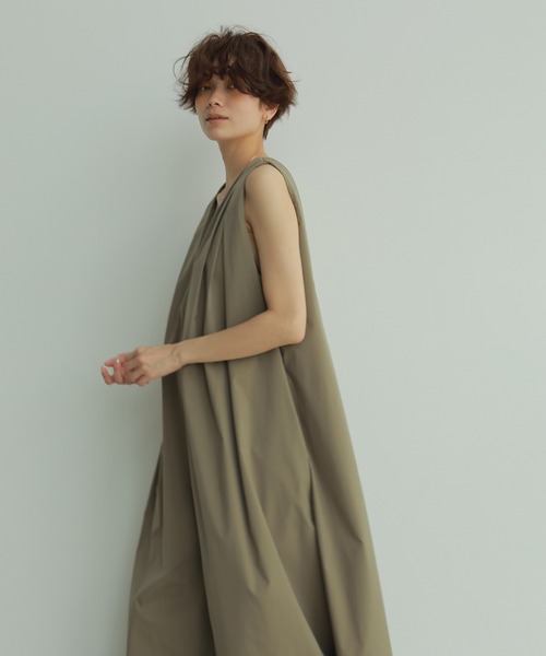 ETRE TOKYO(エトレトウキョウ)の「タックテントオールインワン(ワンピース・レディース・ブラック/カーキ・S/M)」の8枚目の写真