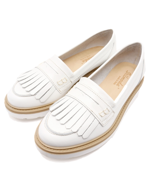 CIAOPANIC（チャオパニック）の「【Ciaopanic】モカシン（モカシン/デッキシューズ・レディース・ホワイト/ネイビー・36/37）」の2枚目の写真