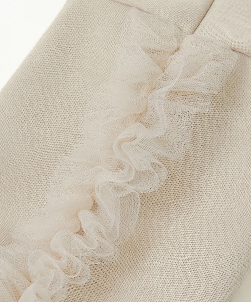 devirock（デビロック）の「裏起毛 袖ギャザーフリルチュール トレーナー（スウェット・キッズ・ブルー系その他/パープル系その他/グレー系その他/アイボリー/チャコール・100cm/110cm/120cm/130cm/140cm/150cm/160cm）」の12枚目の写真