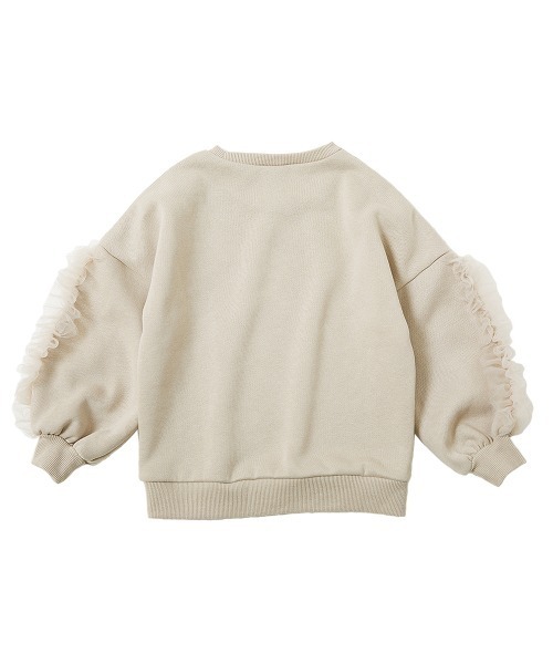 devirock（デビロック）の「裏起毛 袖ギャザーフリルチュール トレーナー（スウェット・キッズ・ブルー系その他/パープル系その他/グレー系その他/アイボリー/チャコール・100cm/110cm/120cm/130cm/140cm/150cm/160cm）」の15枚目の写真