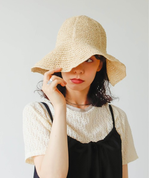 Birthday room（バースデイルーム）の「プレーンペーパーハット（ハット・レディース・ブラック/ベージュ/ナチュラル・FREE）」の3枚目の写真