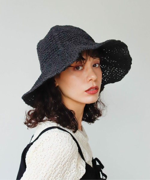 Birthday room（バースデイルーム）の「プレーンペーパーハット（ハット・レディース・ブラック/ベージュ/ナチュラル・FREE）」の5枚目の写真