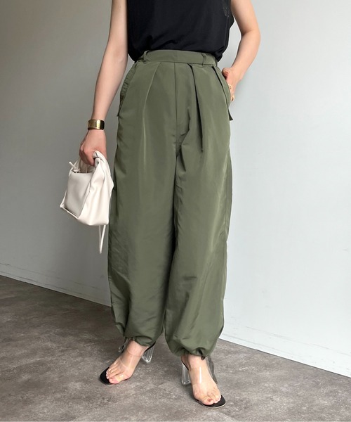 prose verse（プロズヴェール）の「裾ドロストパラシュートパンツ（カーゴパンツ・レディース・ブラック/カーキ/ピンク・MEDIUM）」の9枚目の写真