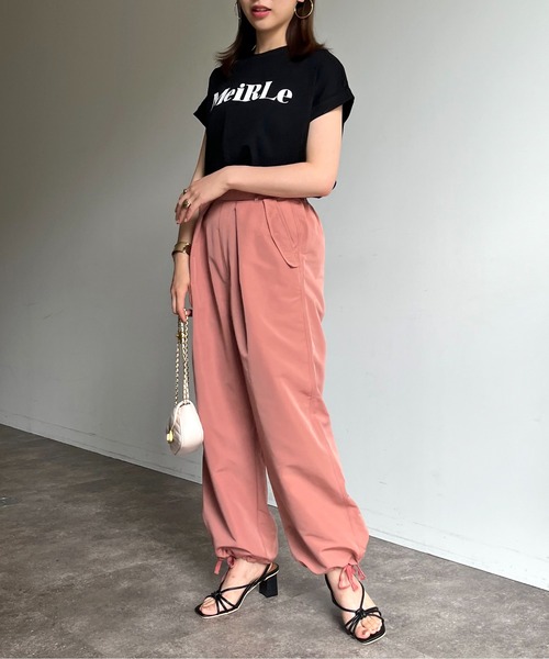 prose verse（プロズヴェール）の「裾ドロストパラシュートパンツ（カーゴパンツ・レディース・ブラック/カーキ/ピンク・MEDIUM）」の16枚目の写真