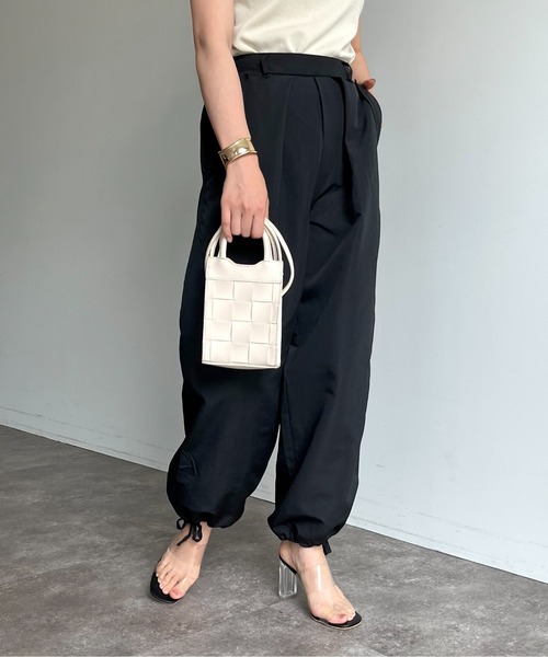 prose verse（プロズヴェール）の「裾ドロストパラシュートパンツ（カーゴパンツ・レディース・ブラック/カーキ/ピンク・MEDIUM）」の12枚目の写真