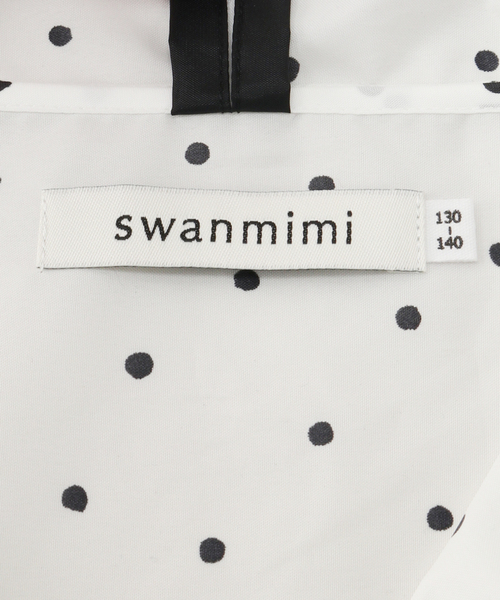 SWANMIMI/スワンミミ】別注 DOTレインポンチョ kids(130-140