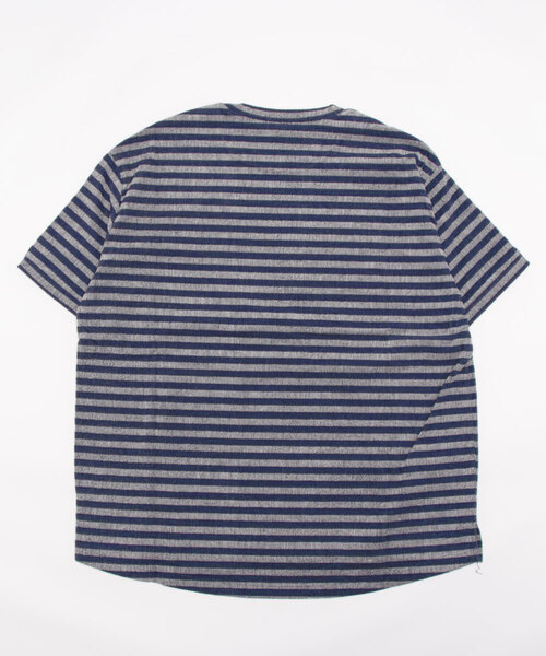 THING FABRICS（シングファブリックス）の「【THING FABRICS】TF T-shirt /Tシャツ（ジャガードパイル）（Tシャツ/カットソー・メンズ・ブラック/ネイビー/グレー/レッド系/ブラック×ホワイト/ネイビー×ホワイト・1/2/000）」の7枚目の写真