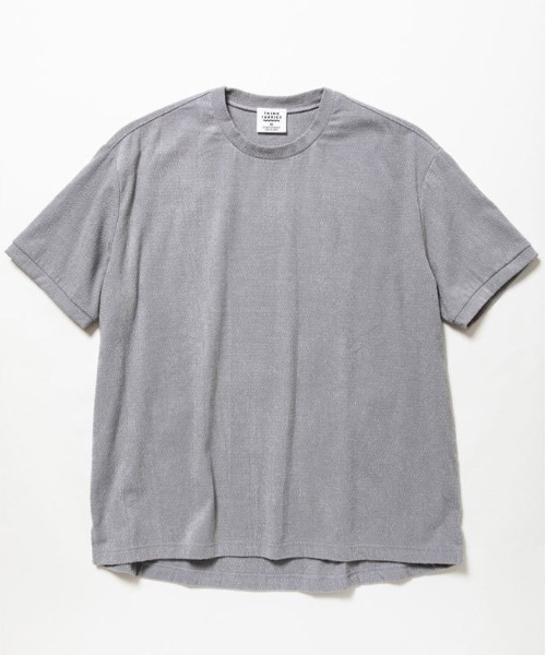 THING FABRICS（シングファブリックス）の「【THING FABRICS】TF T-shirt /Tシャツ（ジャガードパイル）（Tシャツ/カットソー・メンズ・ブラック/ネイビー/グレー/レッド系/ブラック×ホワイト/ネイビー×ホワイト・1/2/000）」の4枚目の写真