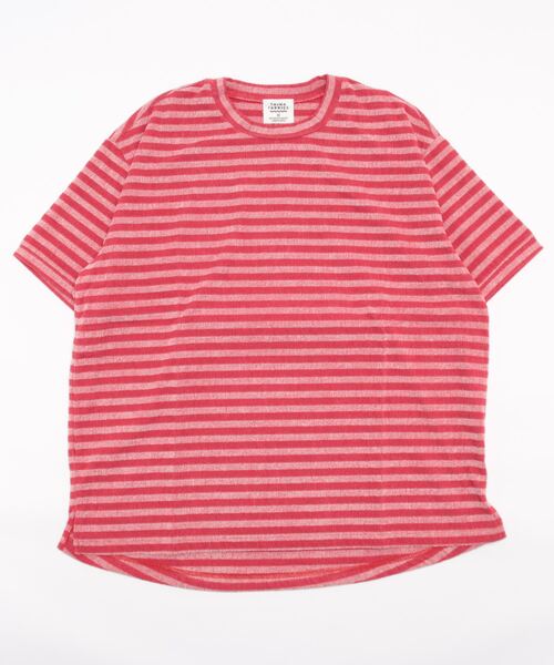 THING FABRICS（シングファブリックス）の「【THING FABRICS】TF T-shirt /Tシャツ（ジャガードパイル）（Tシャツ/カットソー・メンズ・ブラック/ネイビー/グレー/レッド系/ブラック×ホワイト/ネイビー×ホワイト・1/2/000）」の12枚目の写真