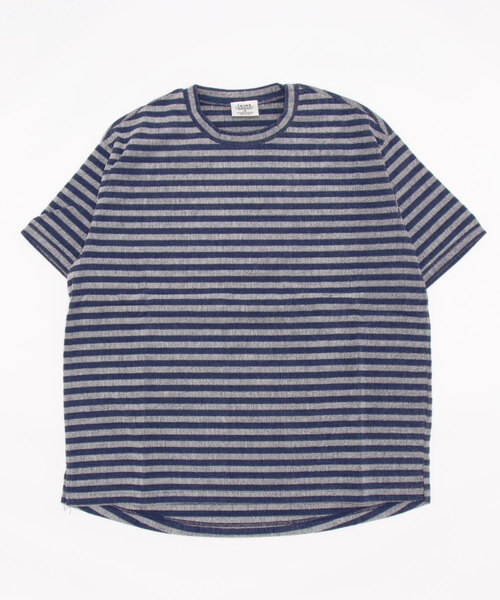 THING FABRICS（シングファブリックス）の「【THING FABRICS】TF T-shirt /Tシャツ（ジャガードパイル）（Tシャツ/カットソー・メンズ・ブラック/ネイビー/グレー/レッド系/ブラック×ホワイト/ネイビー×ホワイト・1/2/000）」の18枚目の写真