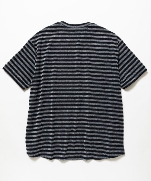 THING FABRICS（シングファブリックス）の「【THING FABRICS】TF T-shirt /Tシャツ（ジャガードパイル）（Tシャツ/カットソー・メンズ・ブラック/ネイビー/グレー/レッド系/ブラック×ホワイト/ネイビー×ホワイト・1/2/000）」の10枚目の写真