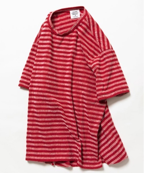 THING FABRICS（シングファブリックス）の「【THING FABRICS】TF T-shirt /Tシャツ（ジャガードパイル）（Tシャツ/カットソー・メンズ・ブラック/ネイビー/グレー/レッド系/ブラック×ホワイト/ネイビー×ホワイト・1/2/000）」の8枚目の写真