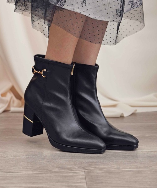 NOELA（ノエラ）の「ビットポイントショートブーツ（ブーツ・レディース・ブラック/ブラウン/ベージュ・M/L/S）」の9枚目の写真