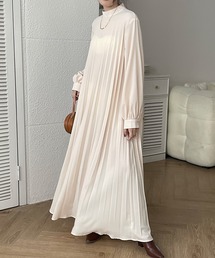 emi+ | ボリュームスリーブフレアプリーツワンピース(ワンピース)