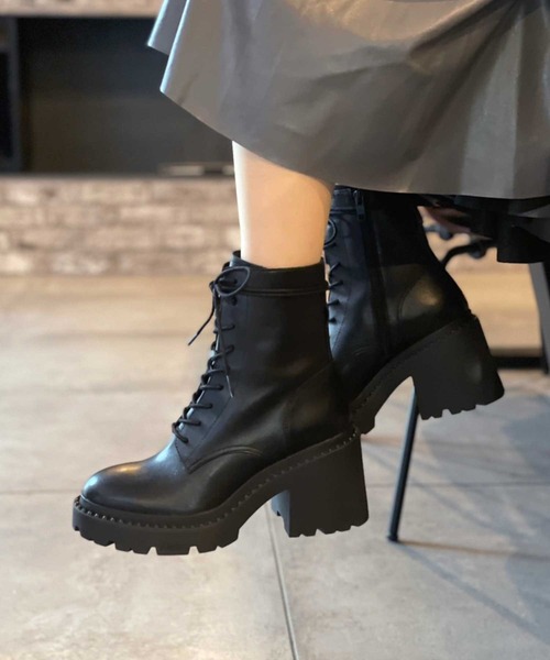 ASH（アッシュ）の「【NOX】チャンキーヒールレースアップブーツ（ブーツ・レディース・ブラック・40/36/37/38/39/35）」の5枚目の写真