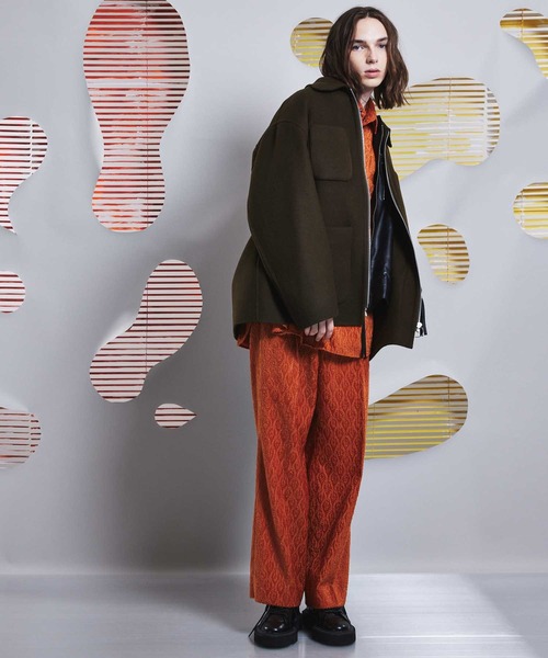 MAISON SPECIAL カットオフシャイニーリーフジャガードプライムシャツ MAISON SPECIAL カットオフシャイニーリーフジャガードプライム