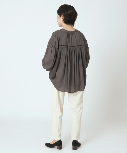 B.C STOCK(ベーセーストック)の「キャンディースリーブブラウス(シャツ/ブラウス・レディース・ブラウン/ブラック系その他/ブルー/オレンジ・FREE)」の14枚目の写真