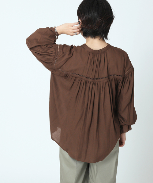 B.C STOCK(ベーセーストック)の「キャンディースリーブブラウス(シャツ/ブラウス・レディース・ブラウン/ブラック系その他/ブルー/オレンジ・FREE)」の18枚目の写真