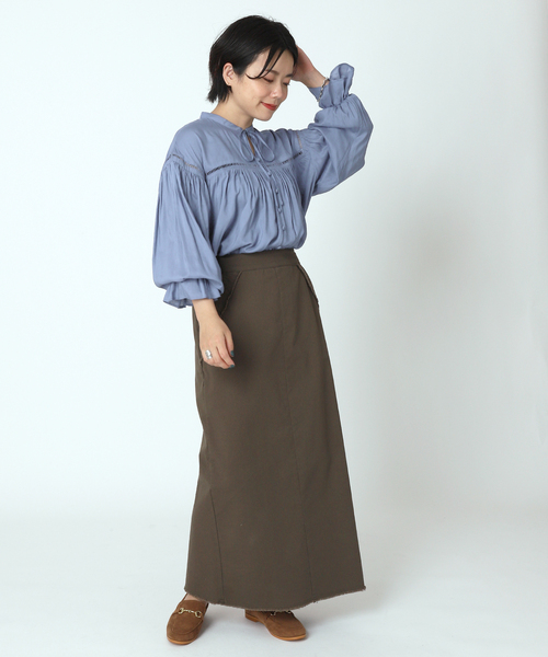 B.C STOCK(ベーセーストック)の「キャンディースリーブブラウス(シャツ/ブラウス・レディース・ブラウン/ブラック系その他/ブルー/オレンジ・FREE)」の15枚目の写真