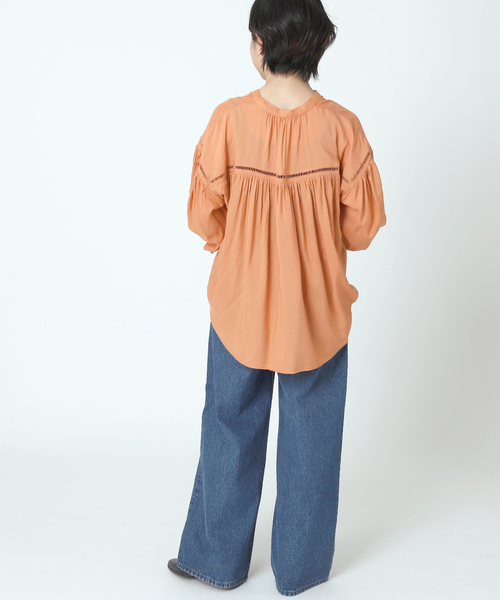 B.C STOCK(ベーセーストック)の「キャンディースリーブブラウス(シャツ/ブラウス・レディース・ブラウン/ブラック系その他/ブルー/オレンジ・FREE)」の19枚目の写真