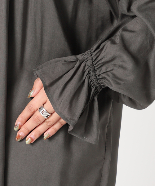 B.C STOCK(ベーセーストック)の「キャンディースリーブブラウス(シャツ/ブラウス・レディース・ブラウン/ブラック系その他/ブルー/オレンジ・FREE)」の12枚目の写真