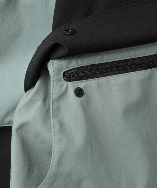 NUMERALS（ヌメラルズ）の「[NUMERALS]3レイヤーマウンテンパーカー（マウンテンパーカー・メンズ・ブラック/ライトグリーン・MEDIUM/LARGE）」の3枚目の写真