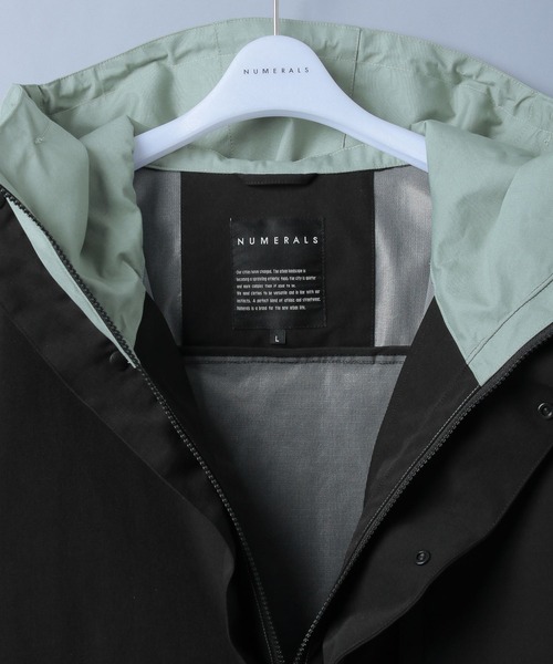 NUMERALS（ヌメラルズ）の「[NUMERALS]3レイヤーマウンテンパーカー（マウンテンパーカー・メンズ・ブラック/ライトグリーン・MEDIUM/LARGE）」の5枚目の写真