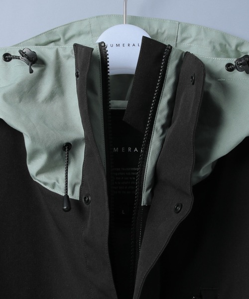 NUMERALS（ヌメラルズ）の「[NUMERALS]3レイヤーマウンテンパーカー（マウンテンパーカー・メンズ・ブラック/ライトグリーン・MEDIUM/LARGE）」の7枚目の写真