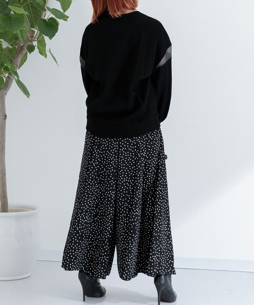 Paradise Picnic（パラダイスピクニック）の「Lallia mu シアーショルダーカーディガン（カーディガン/ボレロ・レディース・ブラック/カーキ・FREE）」の5枚目の写真