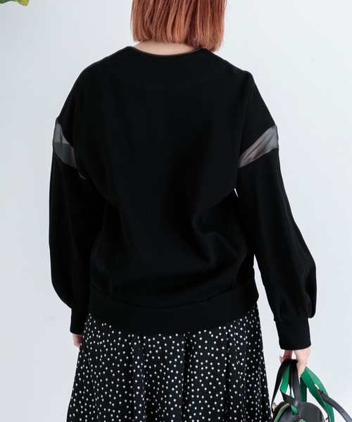 Paradise Picnic（パラダイスピクニック）の「Lallia mu シアーショルダーカーディガン（カーディガン/ボレロ・レディース・ブラック/カーキ・FREE）」の15枚目の写真