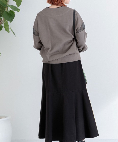 Paradise Picnic（パラダイスピクニック）の「Lallia mu シアーショルダーカーディガン（カーディガン/ボレロ・レディース・ブラック/カーキ・FREE）」の7枚目の写真