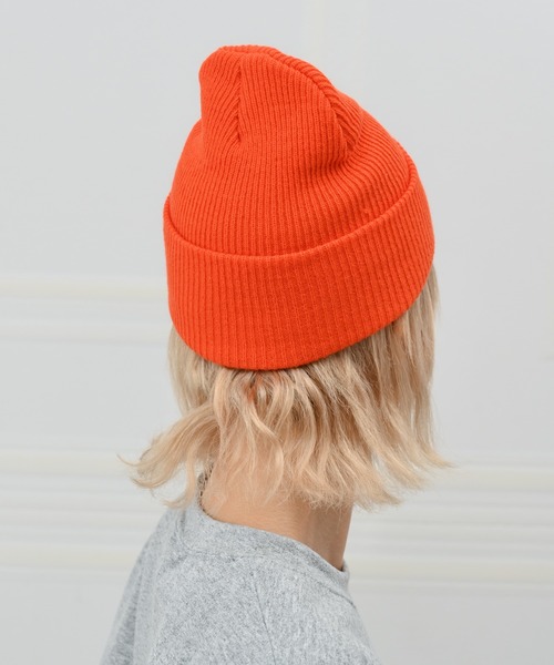 Alite cloth(アリーテクロス)の「カラービーニー/ニット帽(ニットキャップ/ビーニー・レディース・ブルーグレー/ブラウン/ベージュ/ブラック/アイボリー/オレンジ/マスタード・FREE)」の7枚目の写真