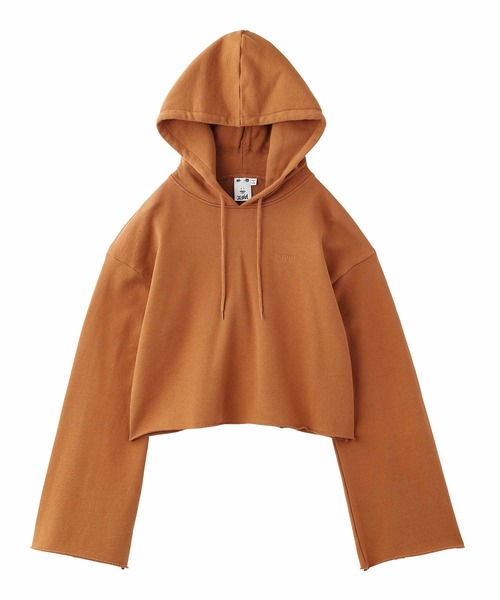 X-girl（エックスガール）の「CROPPED SWEAT HOODIE（パーカー・レディース・チャコール/ブラウン/アッシュ・S/M）」の12枚目の写真