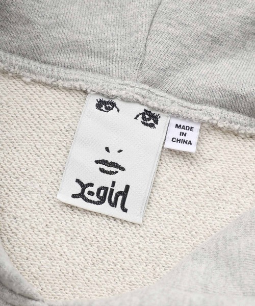 X-girl（エックスガール）の「CROPPED SWEAT HOODIE（パーカー・レディース・チャコール/ブラウン/アッシュ・S/M）」の15枚目の写真