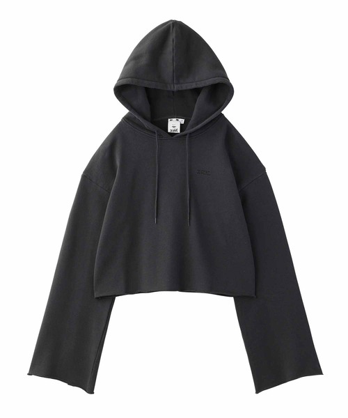 X-girl（エックスガール）の「CROPPED SWEAT HOODIE（パーカー・レディース・チャコール/ブラウン/アッシュ・S/M）」の19枚目の写真