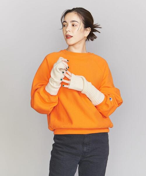 BEAUTY&YOUTH UNITED ARROWS(ビューティーアンドユースユナイテッドアローズ)の「ニットロング リブ フィンガーレス グローブ(手袋・レディース・グレー/レッド/オフホワイト/ケリー・FREE)」の9枚目の写真