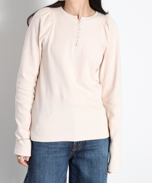 cepo(セポ)の「ヘンリーパフスリーブロンTee(Tシャツ/カットソー・レディース・ブラック/オフホワイト/ホワイト系その他・M)」の10枚目の写真
