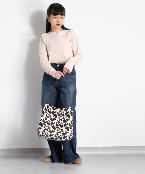 cepo(セポ)の「ヘンリーパフスリーブロンTee(Tシャツ/カットソー・レディース・ブラック/オフホワイト/ホワイト系その他・M)」の13枚目の写真