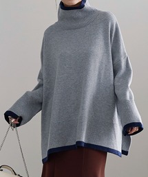 選べる2タイプ サイドスリットチュニックニット