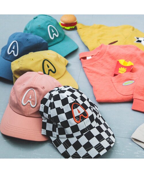 BREEZE（ブリーズ）の「カラバリ刺繍ロゴキャップ（キャップ・キッズ・ベージュ/ピンク/ブルー/エメラルド/マスタード/チェック・50/54/58）」の17枚目の写真