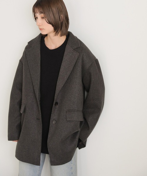 ジャケット・アウター moca 2022 AW オーバーサイズメルトンジャケット（テーラードジャケット